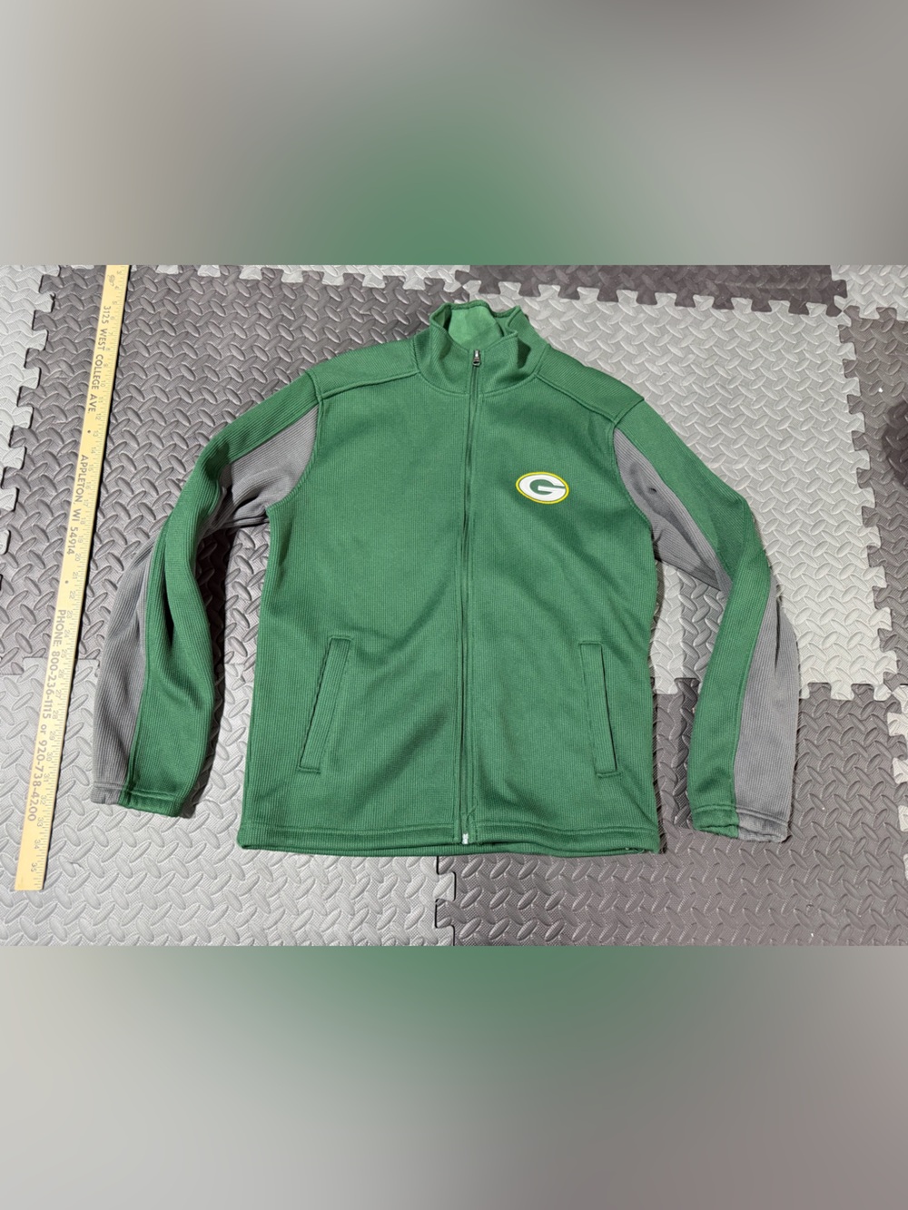 NFL Brand Green Bay Packers Zip Up Sweater Men's Medium